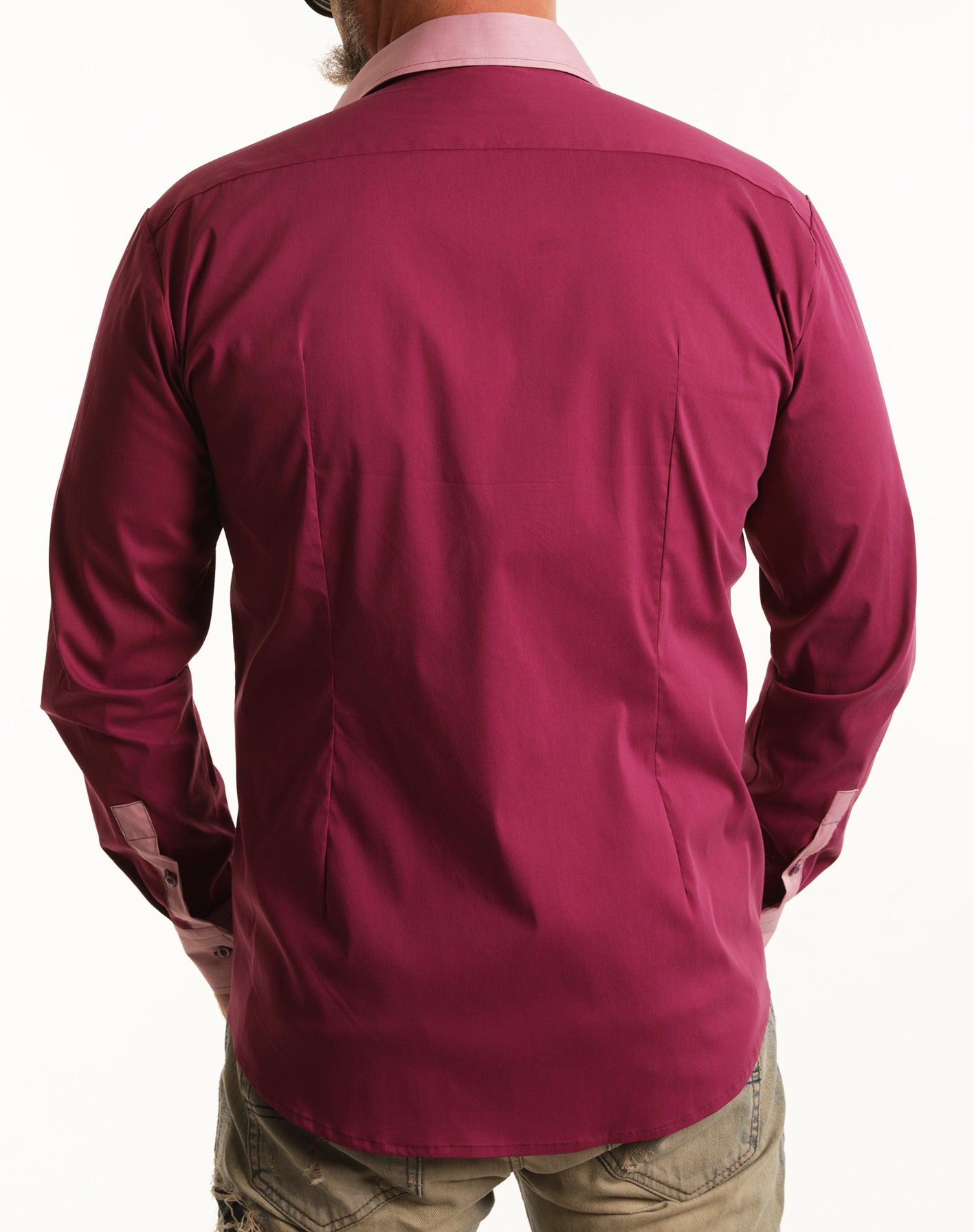 Fuxia-Pink, apró HERCZEG logózott pamutvászon férfi ing