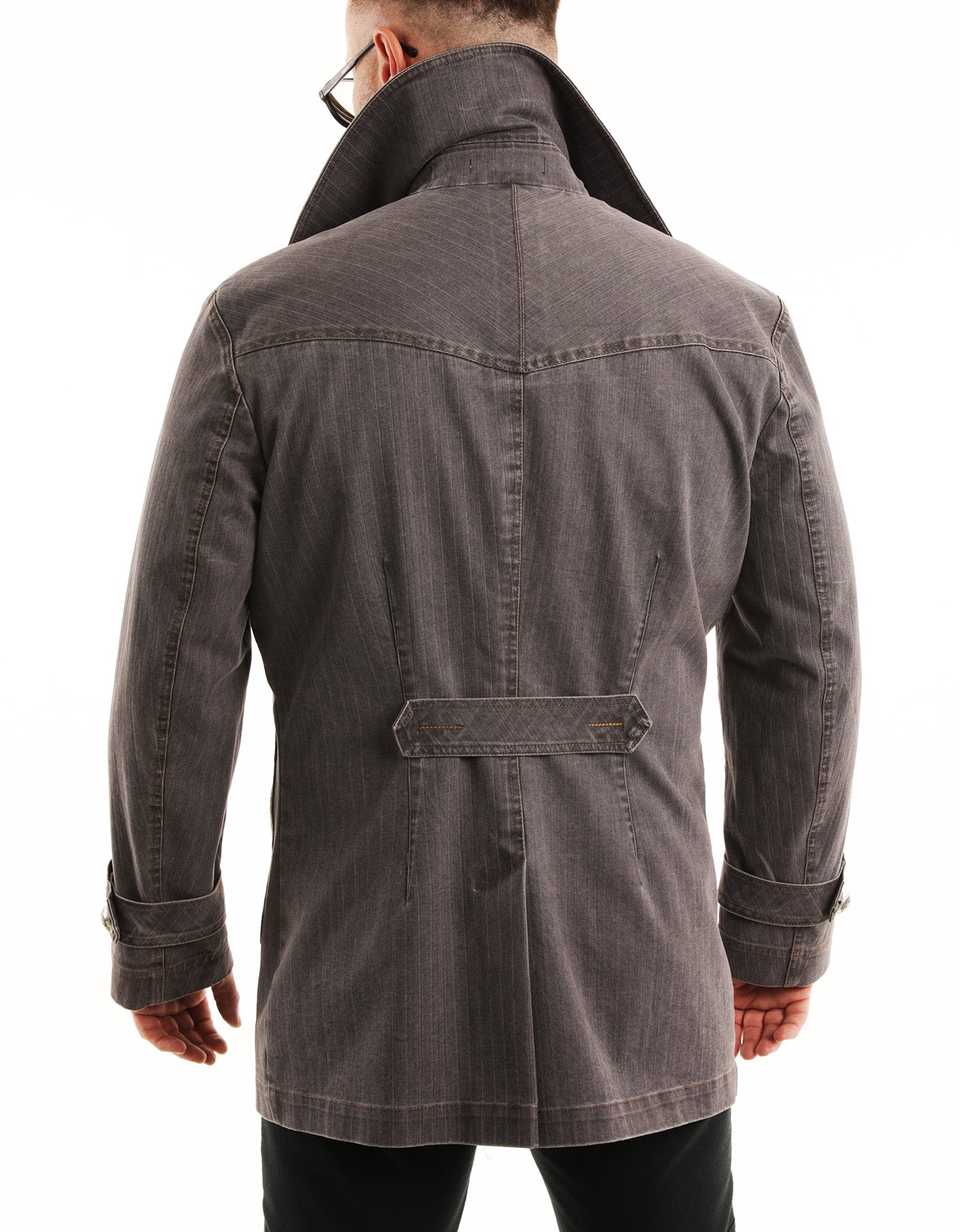 Szürke, csíkos vászon BékeMissziós HcG zubbony