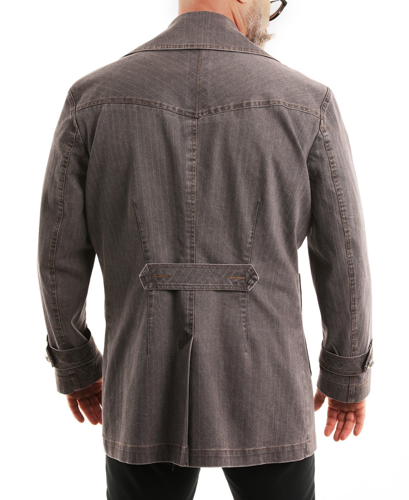 Szürke, csíkos vászon BékeMissziós HcG zubbony