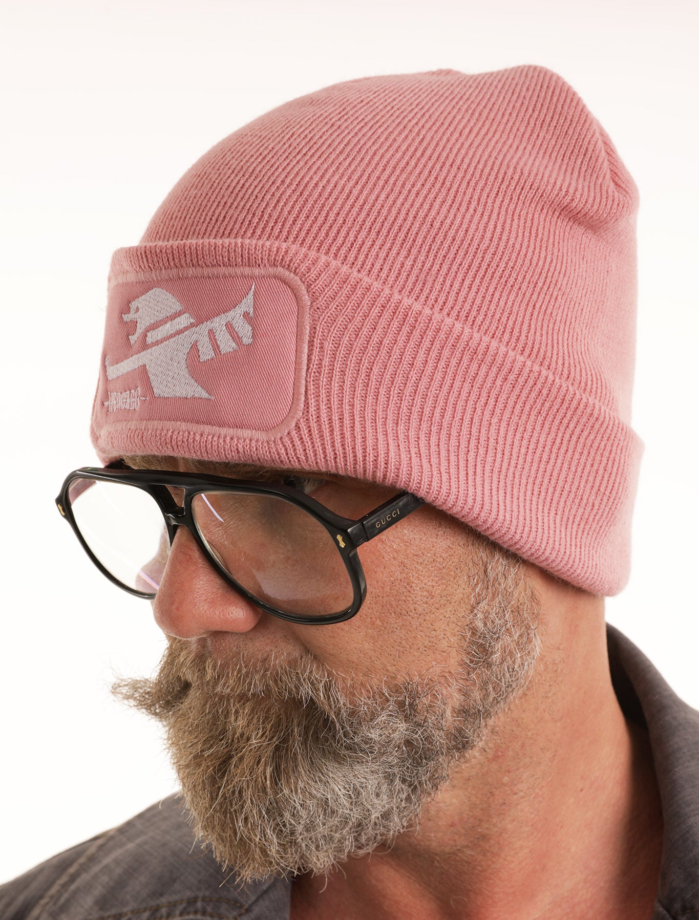 HERCZEG Sárkányos kötött Sapi - Pink-Ekrü