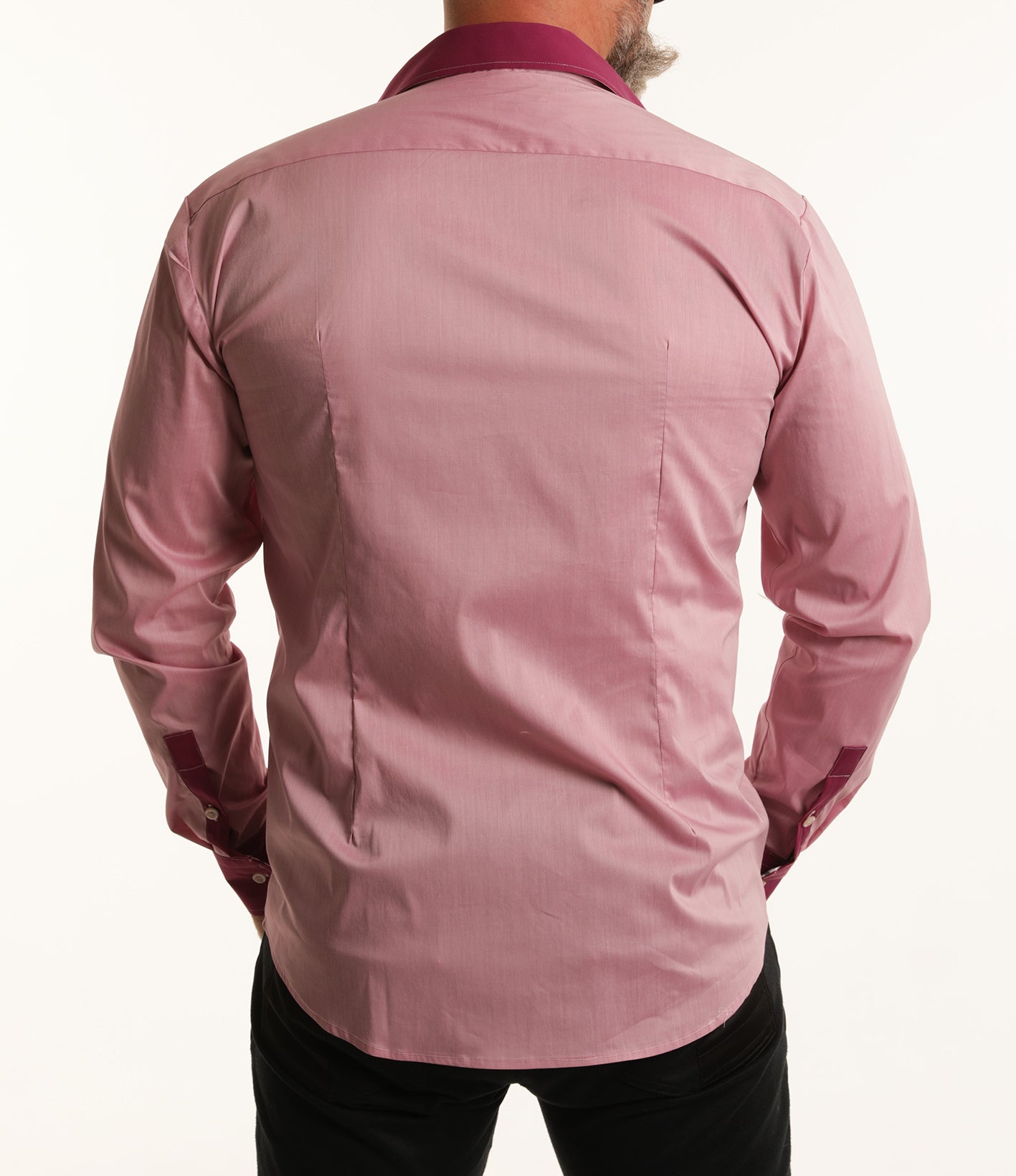 Pink-Fuxia, apró HERCZEG logózott pamutvászon férfi ing