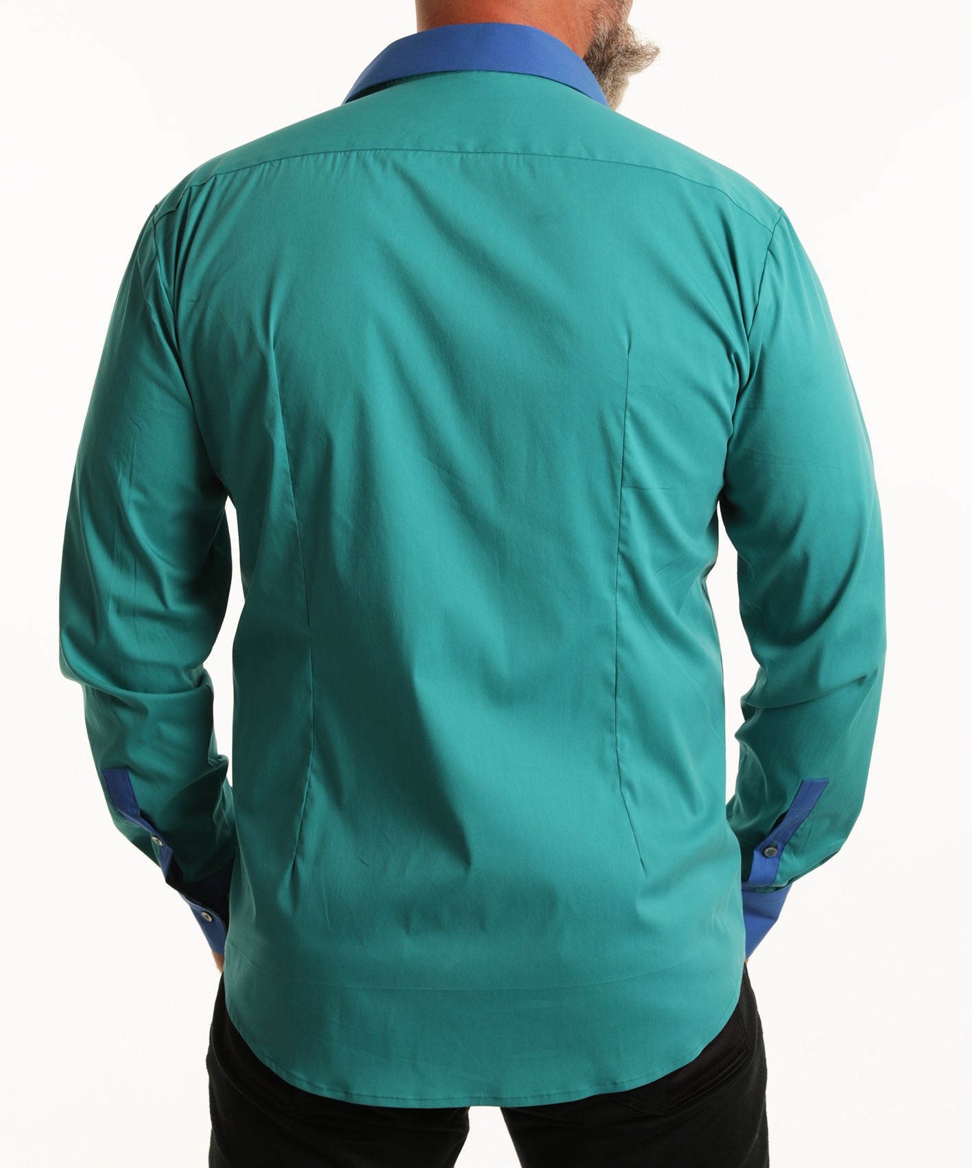 Zöld-KÉK apró HERCZEG logózott pamutvászon férfi ing