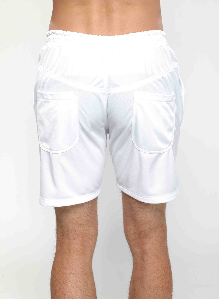 Fehér-piros fűzős férfi short