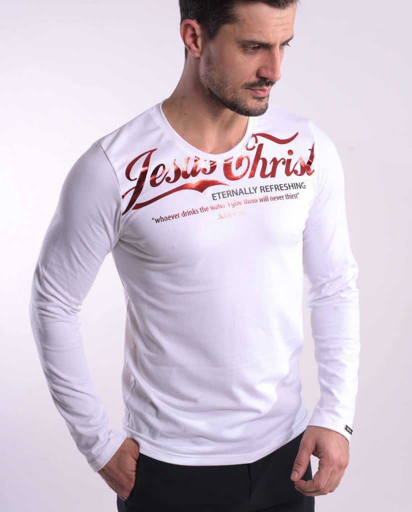 Fehér Jesus Christ póló