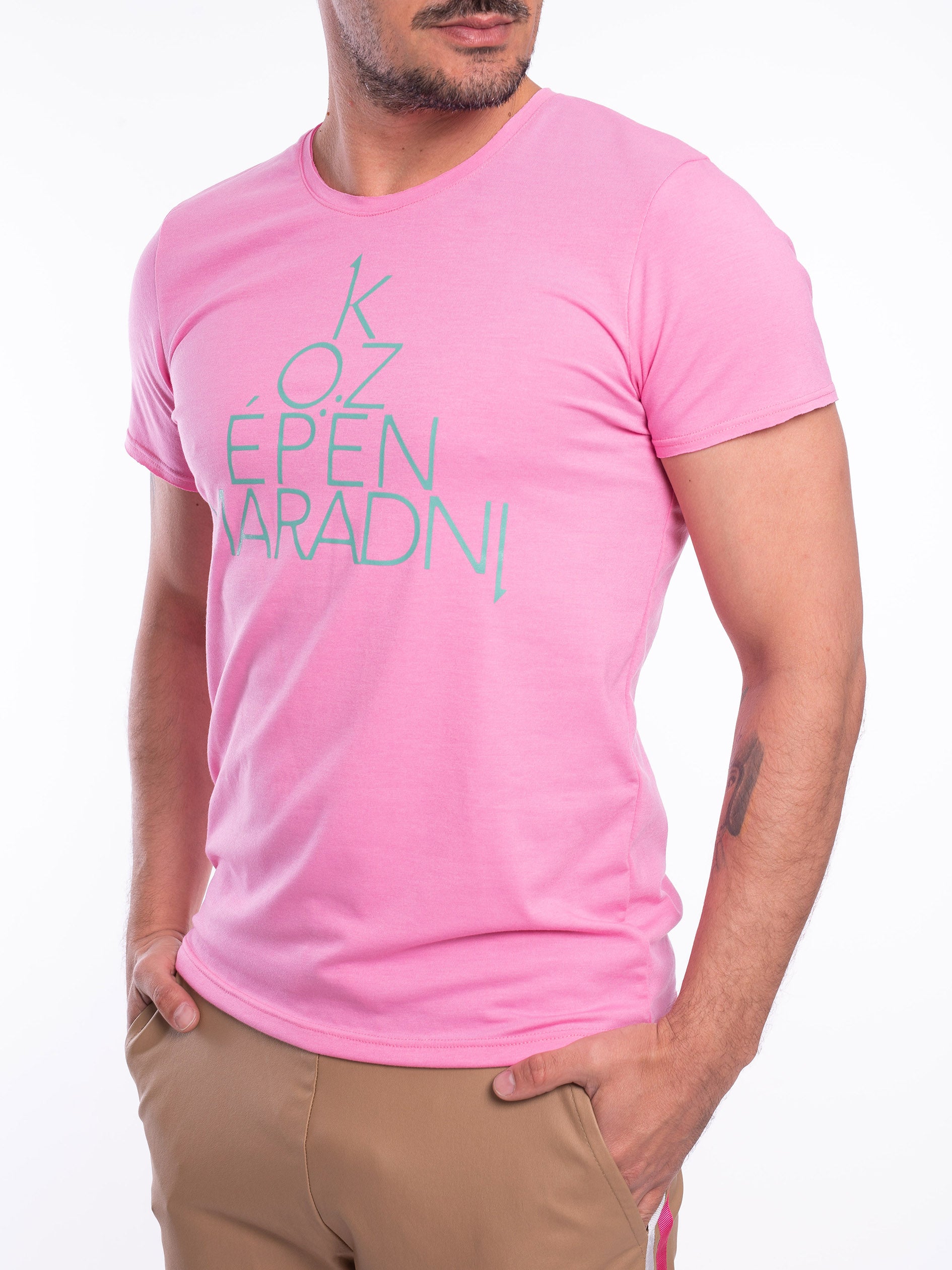 Középen Maradni férfi póló - pink