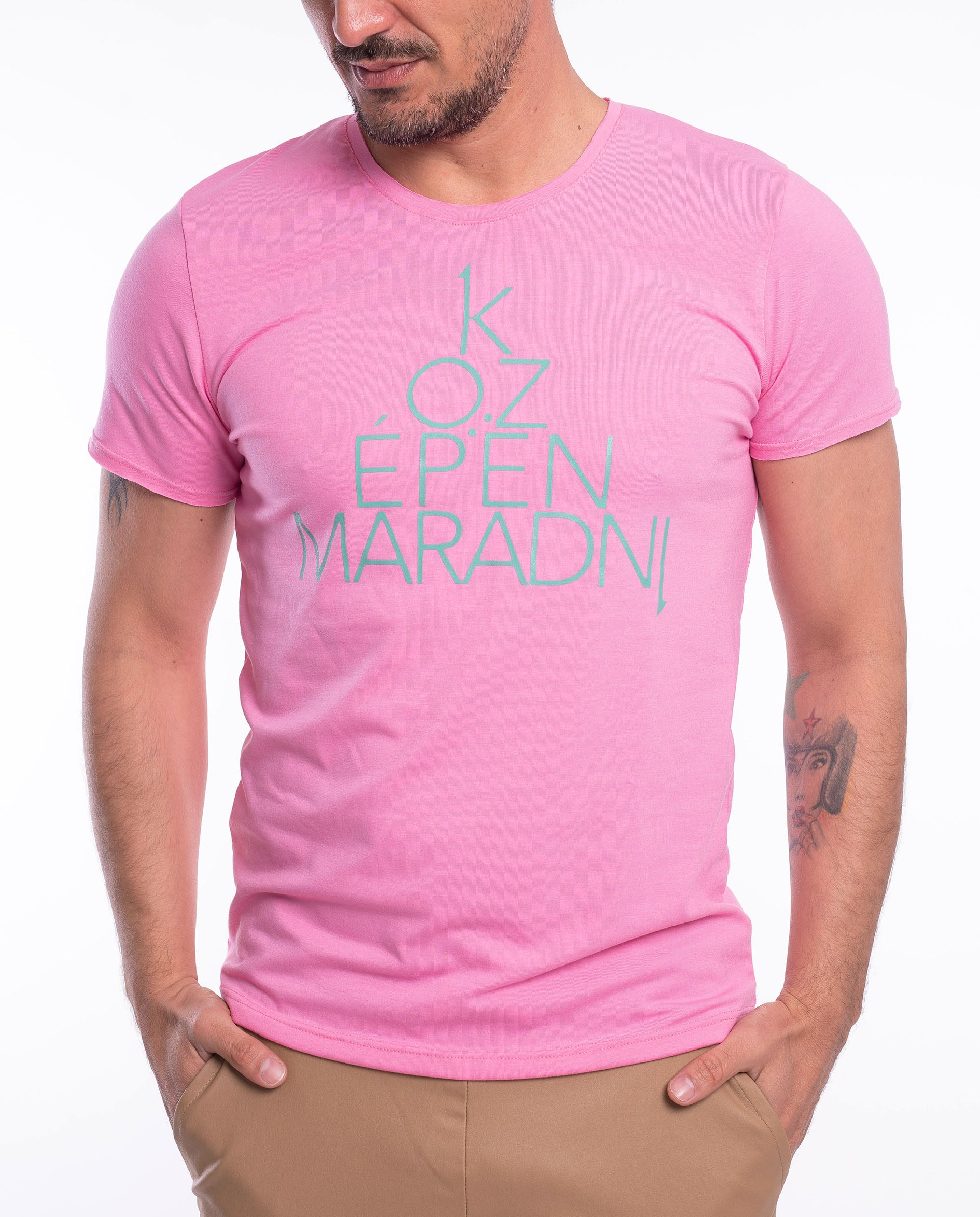 Középen Maradni férfi póló - pink