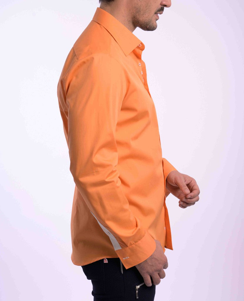 Narancsszín férfi ing ekrüvel